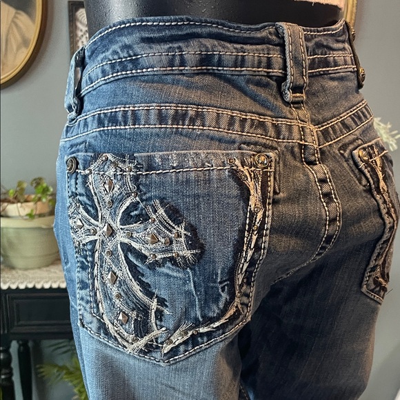 Miss Me Women's Blue Boot Cut Jeans - Picture 8 of 12